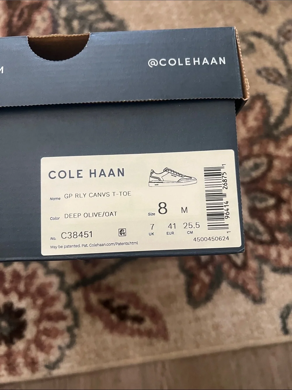 Cole Haan Deep Olive & Oat Canvas Men's Sneakers